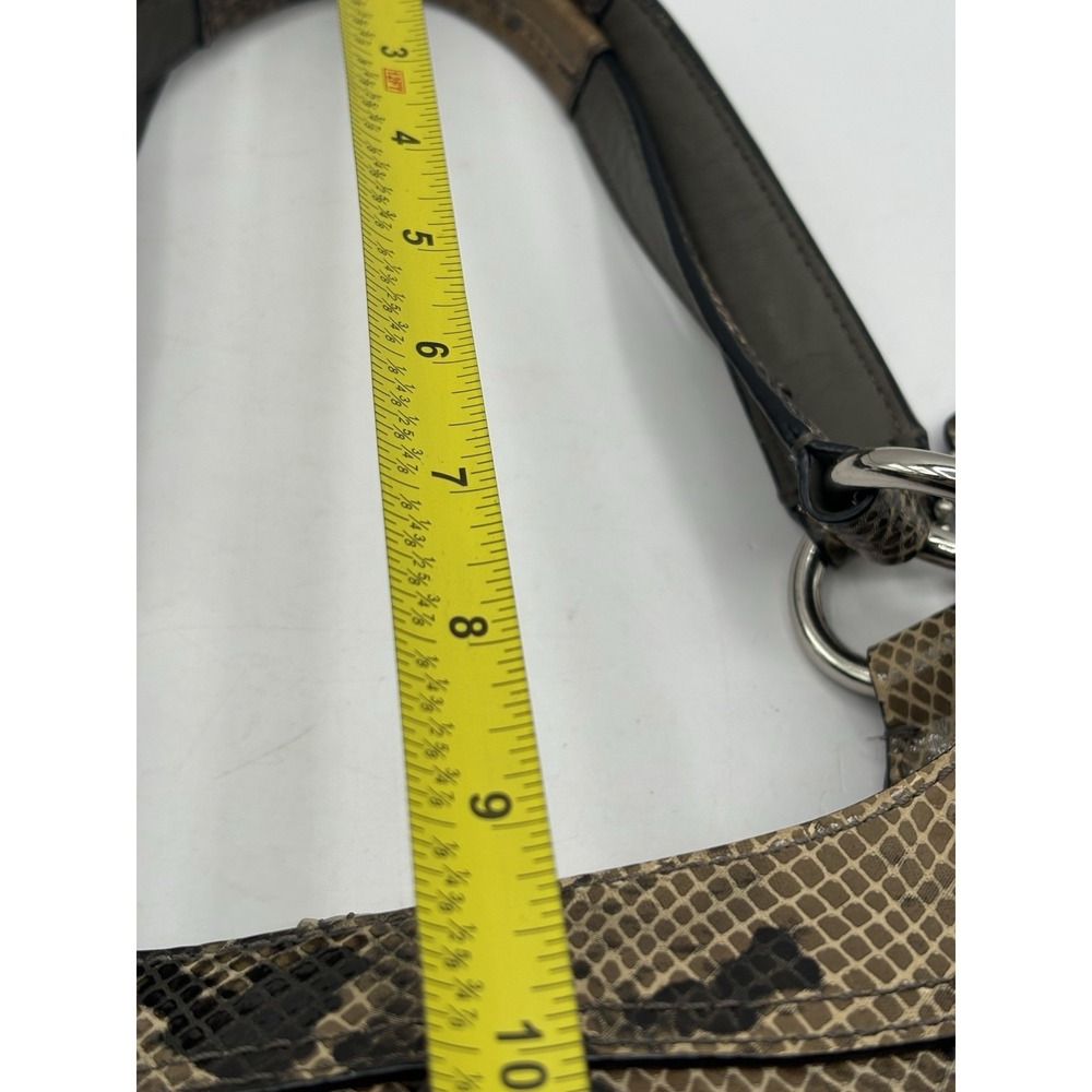 Coach Soho Lynn Faux Python Embossed 3 Compartment Snakeskin Hobo Purse Handbag - Picture 15 of 16